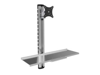 TECHly ICA-PLW 01 - Monteringssats (väggfäste, VSA-adapter, hylla för tangentbord/mus) - för bildskärm/tangentbord - aluminium, stål - silver - skärm