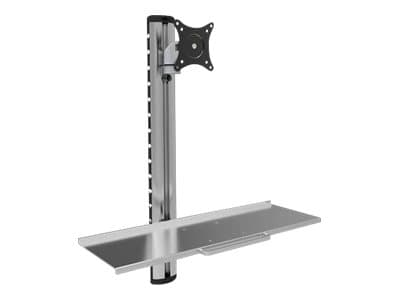 TECHly ICA-PLW 01 - Monteringssats (väggfäste, VSA-adapter, hylla för tangentbord/mus) - för bildskärm/tangentbord - aluminium, stål - silver - skärm