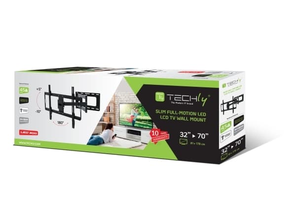Techly ICA-PLB 23M tv-fäste 177,8 cm (70") Svart