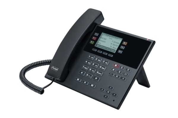 Auerswald COMfortel D-110 - VoIP-telefon med nummerpresentation - 3-riktad samtalsförmåg - SIP, RTCP, RTP, SRTP, SIPS - svart