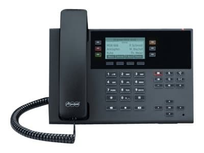 Auerswald COMfortel D-110 - VoIP-telefon med nummerpresentation - 3-riktad samtalsförmåg - SIP, RTCP, RTP, SRTP, SIPS - svart