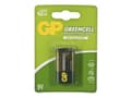 Pikkukuva 3 / 5: GP Batteries Greencell 9V, Kertakäyttöinen akku, 9V, Sinkkikloridi, 9 V, 1 kpl, Vihreä