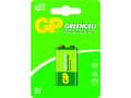 Pikkukuva 1 / 5: GP Batteries Greencell 9V, Kertakäyttöinen akku, 9V, Sinkkikloridi, 9 V, 1 kpl, Vihreä