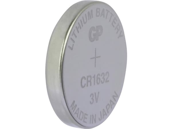 GP Batterier Lithium Cell CR1632, Engangsbatteri, CR1632, Lithium, 3 V, 1 stk, 140 mAh