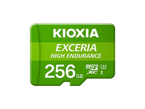 Kioxia Exceria High Endurance, 256 GB, MicroSDXC, Luokka 10, UHS-I, 100 MB/s, 65 MB/s