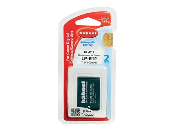 Hähnel HL-E12 - Batteri - Li-Ion - 800 mAh - for Canon EOS 100D, Kiss M, Kiss M2, Kiss X7, M, M10, M100, M2, M50, Rebel SL1; PowerShot SX70