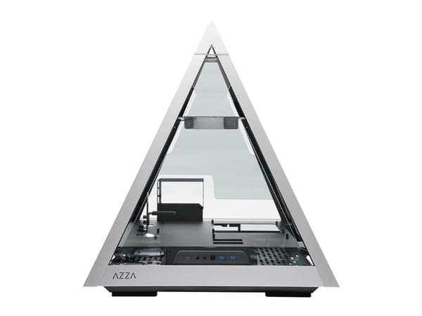 AZZA Pyramid 804L - Pyramid enclosure - utvidet ATX (E-ATX) - sidepanel med vindu (herdet glass) - ingen strømforsyning (ATX) - grå - USB/lyd