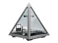 Miniatyrbilde 1 av 5: AZZA Pyramid 804L - Pyramid enclosure - utvidet ATX (E-ATX) - sidepanel med vindu (herdet glass) - ingen strømforsyning (ATX) - grå - USB/lyd