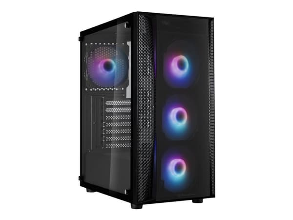 SilverStone FARA B1 Pro - Mid tower - ATX - sidepanel med vindu (herdet glass) (ATX / PS/2) - svart - USB/lyd