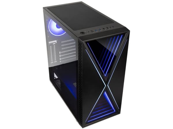 Kolink Void X, Midi Tower, PC, Svart, ATX, EATX, micro ATX, Mini-ITX, Plast, Stål, Härdat glas, Spela