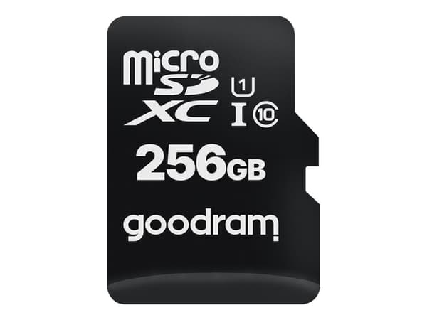 GOODRAM M1AA - Flash-minneskort (SD-adapter inkluderad) - 256 GB - UHS-I U1 / Class10 - mikroSDXC UHS-I