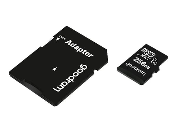 GOODRAM M1AA - Flashminnekort (SD-adapter inkludert) - 256 GB - UHS-I U1 / Class10 - microSDXC UHS-I