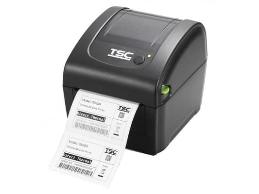 TSC DA220, direkt termal, 203 x 203 DPI, 152,4 mm/sek, Kabel, Svart Svart