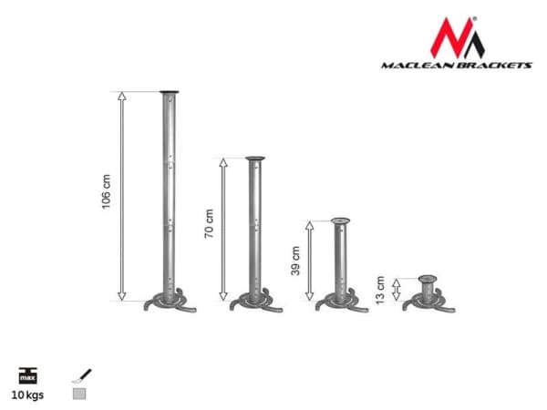 Maclean Ceiling MC-517S projektorfeste
