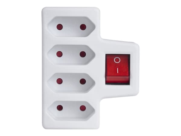 Maclean MCE217 - Effektband - AC 230 V - utgångskontakter: 4 (ström) - vit