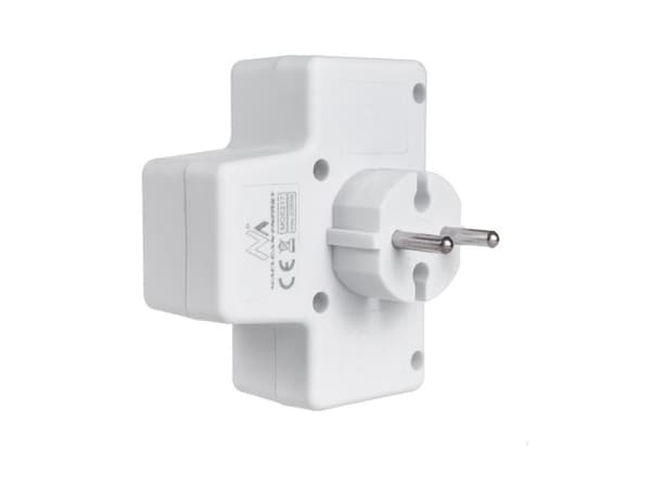 Maclean MCE217 - Effektband - AC 230 V - utgångskontakter: 4 (ström) - vit