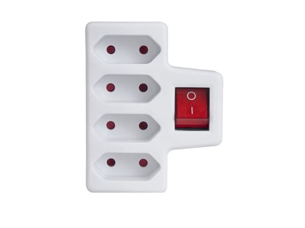 Maclean MCE217 - Effektband - AC 230 V - utgångskontakter: 4 (ström) - vit