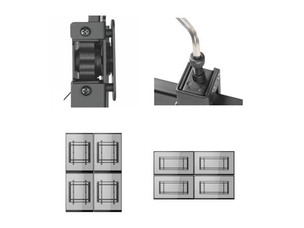 Maclean MC-845 TV Video Wall Bracket 46 "-52" 35kg max Digital Signage max VESA 600x400