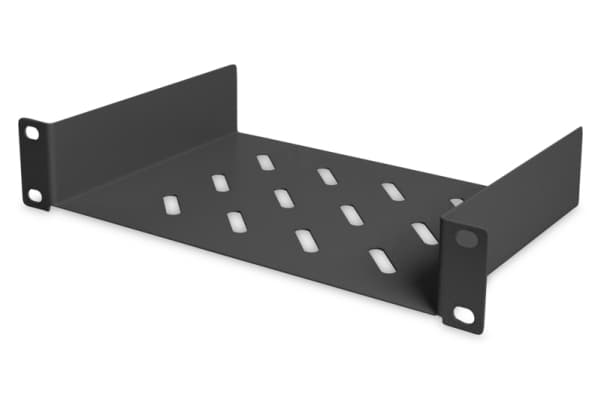 Digitus DN-10-TRAY-1-B - Hylla för rack - svart, RAL 9005 - 1U - 10"