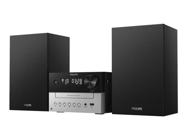 Philips | TAM3205/12 - Mikrosystem - FM/Bluetooth/CD - 18 Watt (Totalt) - Sort