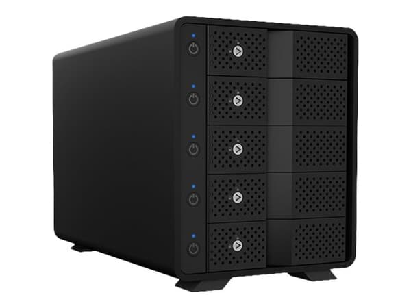 ICY BOX IB-3805-C31 - Harddiskarray - 5 brønner (SATA-600) - USB 3.1 Gen 2 (ekstern) Sort