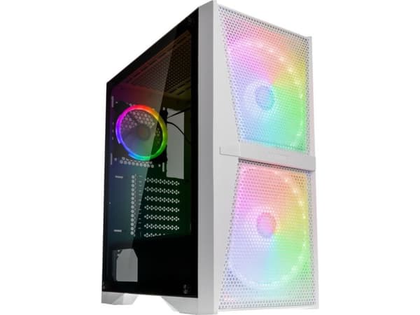 RAIJINTEK SILENOS MS PRO, tower case (white, version with ARGB fan, tempered glass)