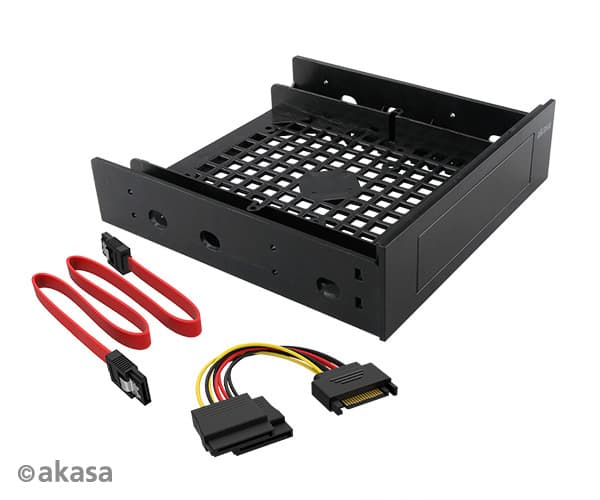 Akasa AK-HDA-12, Stativ, HDD-bur, Plast, Sort, 2.5,3.5", 149 mm