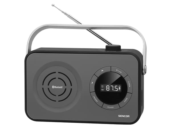 Sencor SRD 3200 B, radiopuhelin, digitaalinen, FM, 87,5 - 108 Mhz, 1,2 W, LCD-näyttö