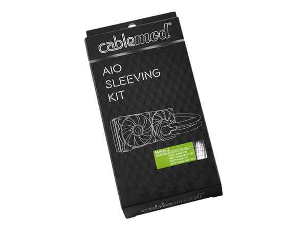 Cablemod CM-ASK-S2KW-R AIO - Kit de Funda para Coche (Serie 2), Color Negro, Valkoinen, 220 mm, 53 g