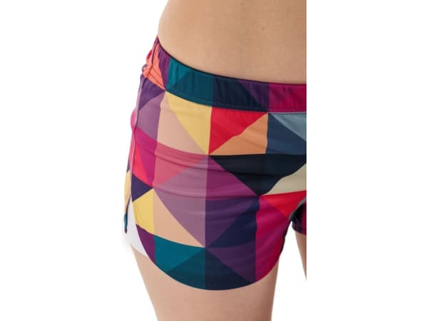 Colour Pleasure Shorts för kvinnor CP-020 12 lila/gul r. XS-S