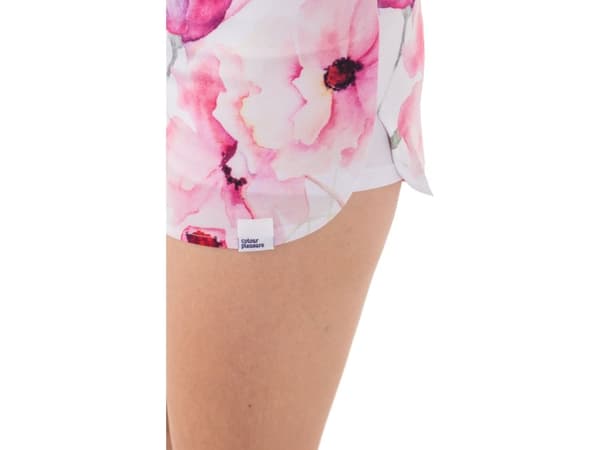 Colour Pleasure Shorts för kvinnor CP-020 156 vit och rosa r. XS-S