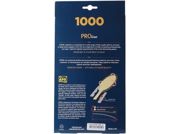Ny Atemi 1000 Pro konkav bordtennisketcher