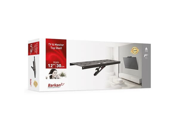 TV-hylle for TV-dekoder, fjernkontroll, ruter, 305x120mm