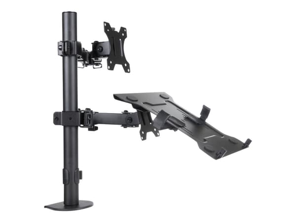 ART L-24 - Monteringssett - justerbar arm - for LCD-skjerm / notebook - metall - svart - skjermstørrelse: 13"-32" - skrivebordsmonterbar