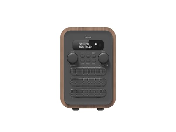 Denver DAB-48GREY, Henkilökohtainen, Digitaalinen, DAB+, FM, 2,5 W, 3,5 mm, Harmaa, Puu