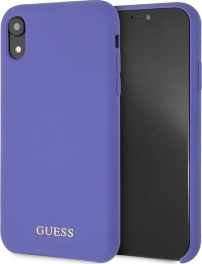 Guess GUHCI61LSGLUV iPhone Xr purple hard case Silicone