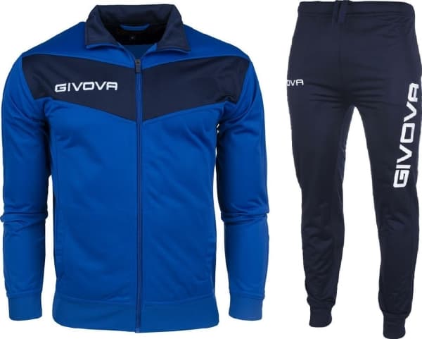 Treningsdrakt Givova Tuta Visa Triacetato blå mørkeblå TR018 0204 (XS)