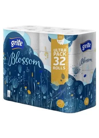 Toalettpapir Grite Blossom White 32stk | CDON
