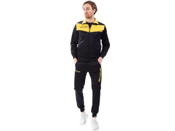 Givova Tuta Visa Triacetato Tracksuit navy blue-yellow TR018 0407 M
