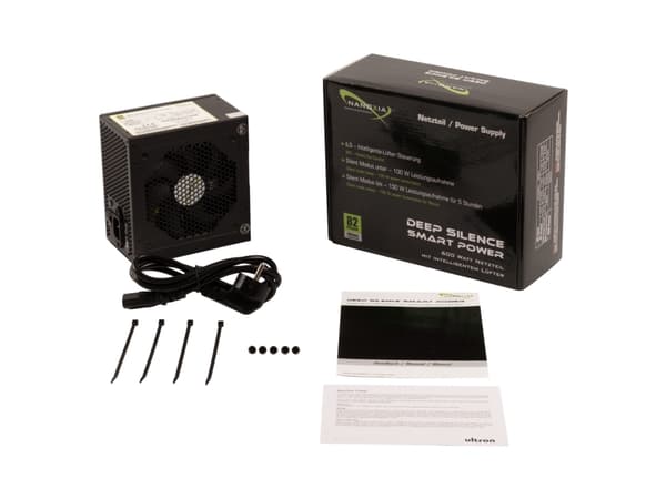 Strømforsyning Nanoxia Deep Silence Smart Power 600W 82 % effektivitet