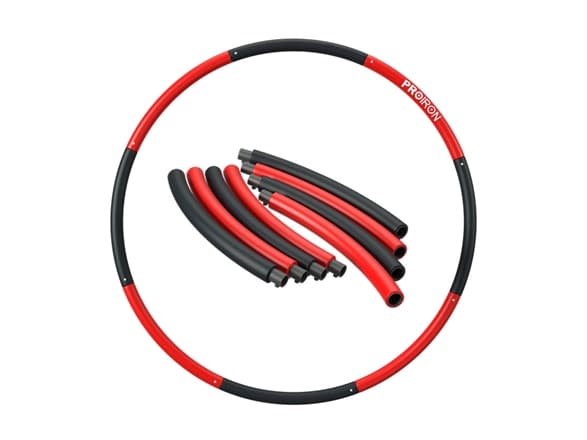 Proiron PROIRON Fitness Hula Hoop 1.8 kg, Black/Red, 73 - 98 cm wide, 8 sections