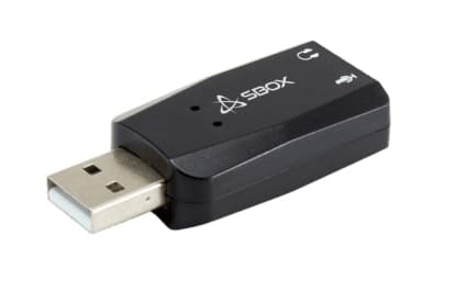 SBOX USB Sound Adapter USBC-11, USB Type-A, 3.5 mm, Black, C-Media CM108B, 50 mm, 20 mm