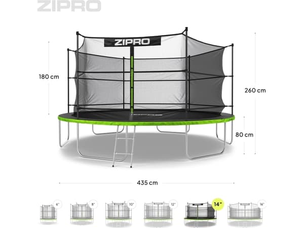 Jump Pro med indvendigt net 14FT 435 cm