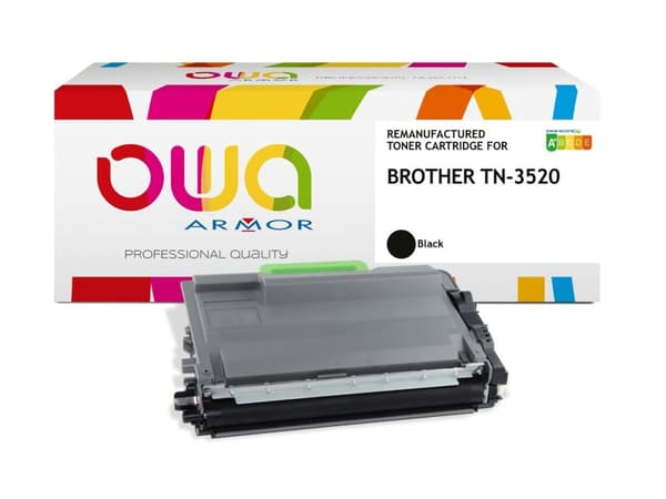 OWA - Svart - kompatibel - boks - gjenfabrikert - tonerpatron (alternativ for: Brother TN3520) - for Brother HL-L6400DW, HL-L6400DWT, MFC-L6900DW, MF