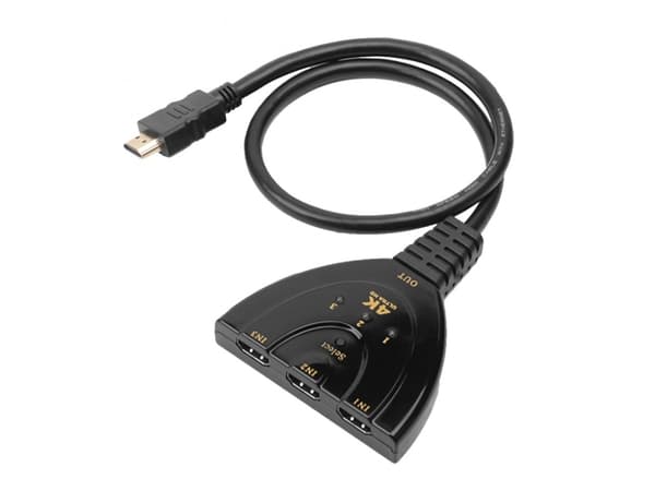 Techly 3-ports HDMI-svitsj 3x1 4K*30Hz Pigtail