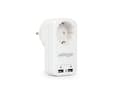 Pikkukuva 1 / 5: Gembird EG-ACU2-01-W, 100-250 V, 50-60 Hz, 2 A, Valkoinen, 95 mm, 58 mm
