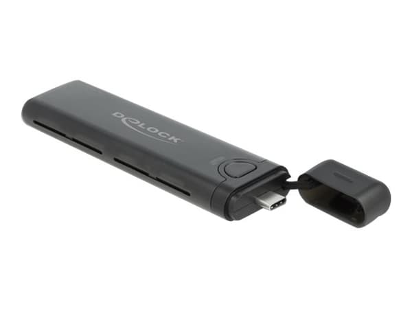 Delock - Lagringspakke - M.2 - M.2 NVMe-kort / SATA 10 Gb/s - USB 3.2 (Gen 2) Sort