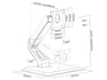 Miniatyrbild 4 av 5: TECHly - Ställ - justerbar arm - för touch screen monitor - plast, aluminium, stål - mattsvart - skärmstorlek: 17"-32" - skrivbord