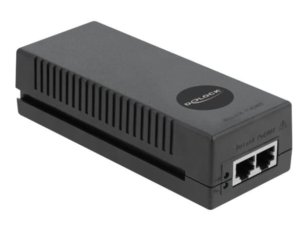 Delock 10 Gigabit PoE+ Injector - Strøminjektor - AC 100-240 V - 30 watt - svart Sort