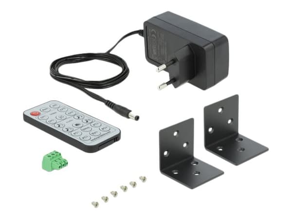 Delock 4 in 1 Multiview - KVM / lyd / USB-svitsj - 4 x KVM/lyd/USB - 1 lokalbruker - stasjonær